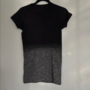 Lululemon Athletica Black and Gray Short Sleeve Tee